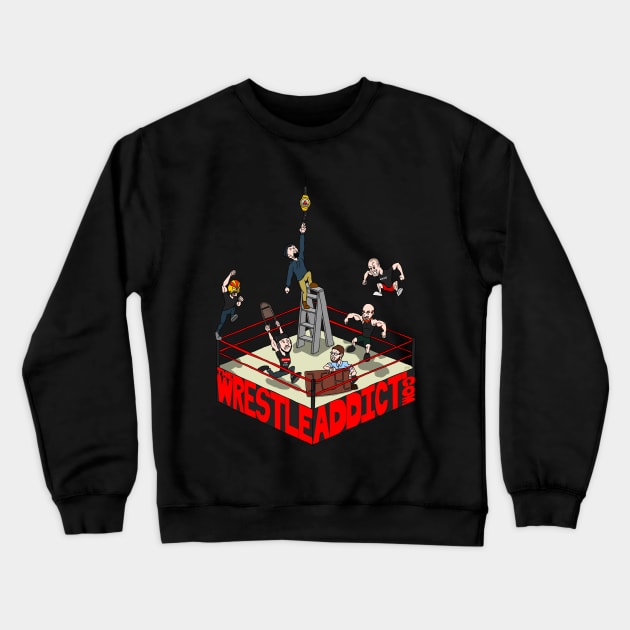 The Wrestle Addict Cartoon Tee Crewneck Sweatshirt by thewrestleaddict